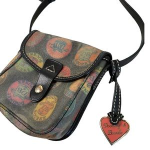Dooney & Bourke VTG Stamp Logo Crossbody Bag: small size with adjustable straps
